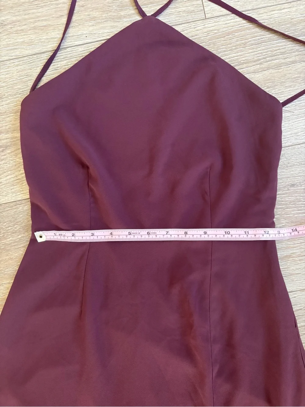 Tobi Wine Halter Prom Gown